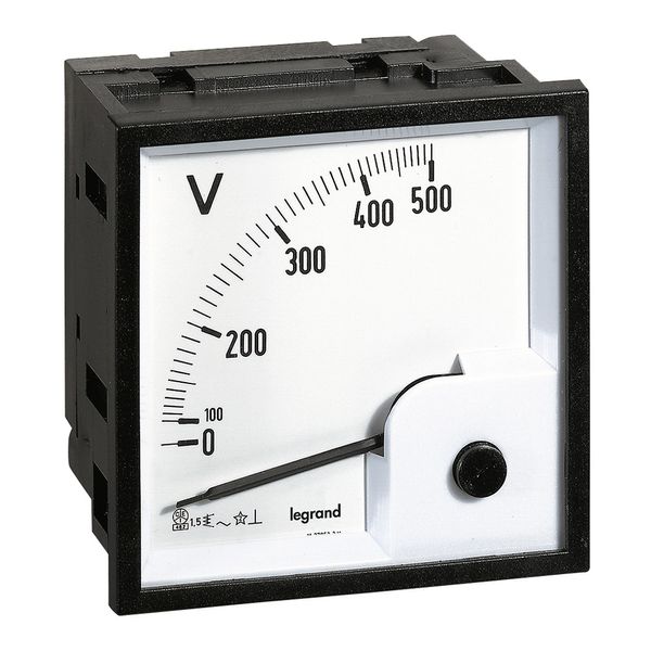 Voltmeter - square barrel 68x68 mm - for fixing on door image 2