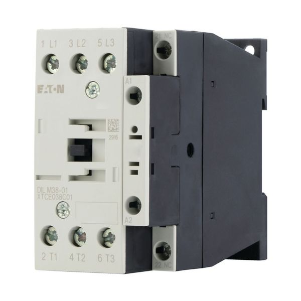 Contactor, 3 pole, 380 V 400 V 18.5 kW, 1 NC, 220 V 50/60 Hz, AC operation, Screw terminals image 15