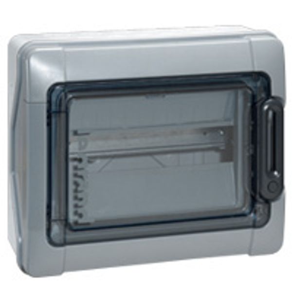 PLEXO3 IP65 WEATHERPROOF CABINET 1X12 MODULES WITH TERMINAL BLOCK image 1