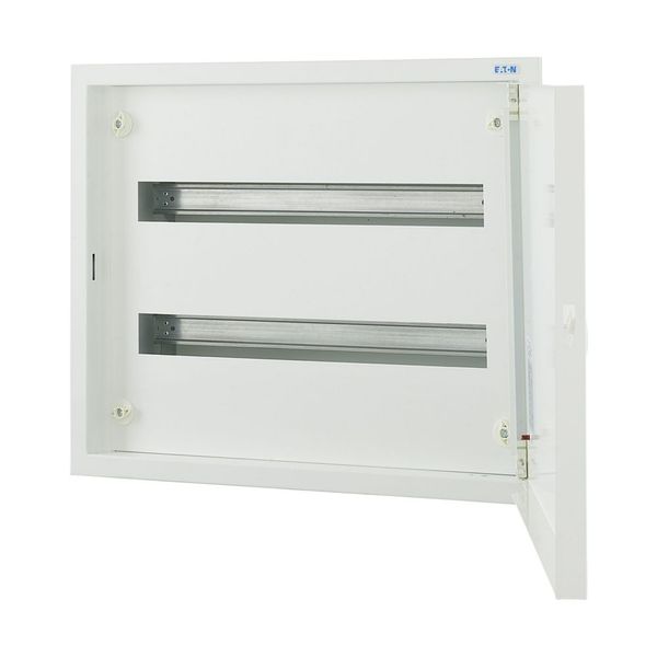 Complete flush-mounted flat distribution board, white, 24 SU per row, 2 rows, type A image 3