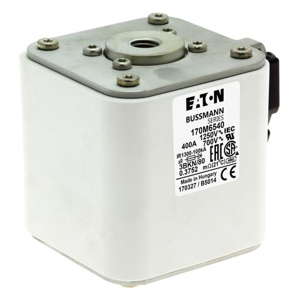 Fuse-link, high speed, 500 A, AC 690 V, size 3, 76 x 92 x 53 mm, aR, IEC, UL, single indicator image 3