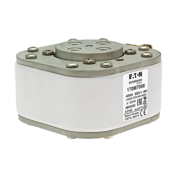 Fuse-link, high speed, 4000 A, AC 600 V, size 4, 105 x 120 x 67 mm, aR, IEC, UL, single indicator image 24