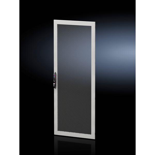 Sheet steel door, one-piece, vented for VX IT, 800x2000 mm, RAL 7035 image 4