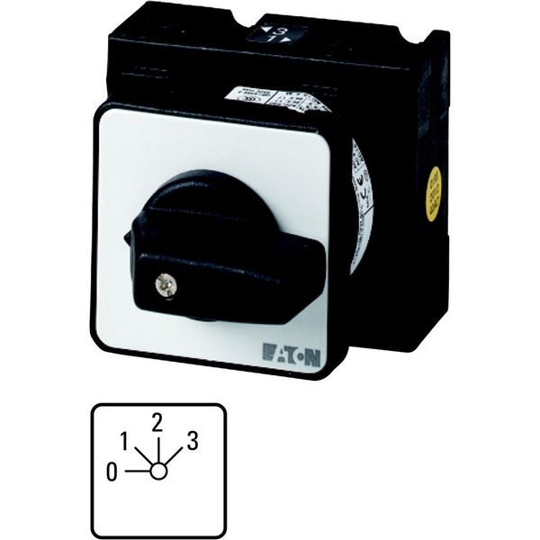 Step switches, T3, 32 A, flush mounting, 2 contact unit(s), Contacts: 3, 45 °, maintained, With 0 (Off) position, 0-3, Design number 8311 image 5