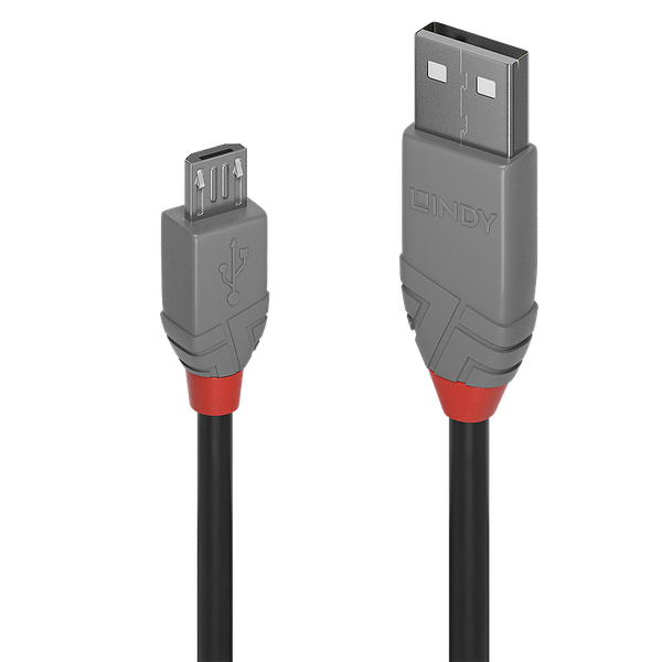 0.5m USB 2.0 Type A to Micro-B Cable, Anthra Line USB Type A Male to Micro-B Male image 1