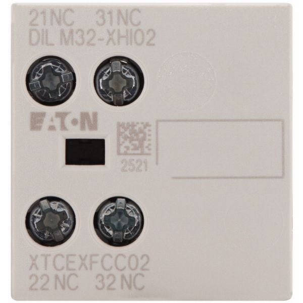 Auxiliary contact module, 2 pole, Ith= 16 A, 2 NC, Front fixing, Screw terminals, DILM7-10 - DILM38-10 image 2