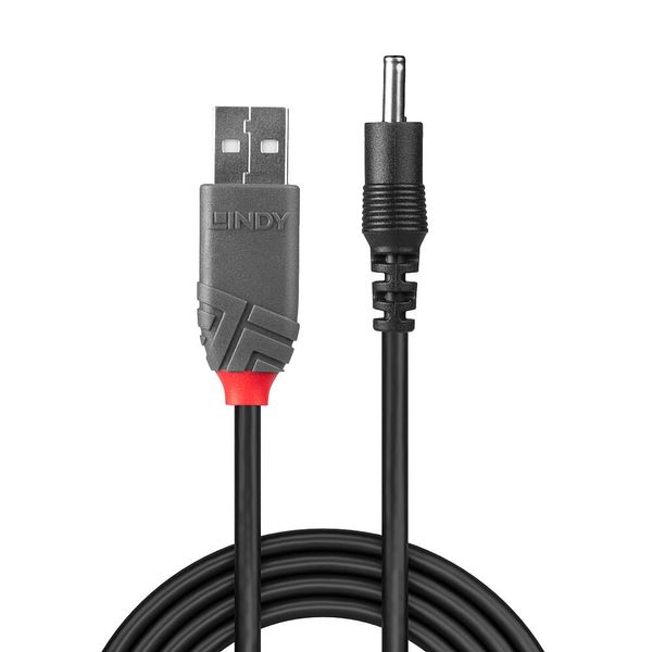 USB 2.0 Type A to 3.5mm DC Cable, 1.5m USB Type A Male to 3.5mm outer/1.35mm inner diameter DC connector image 2