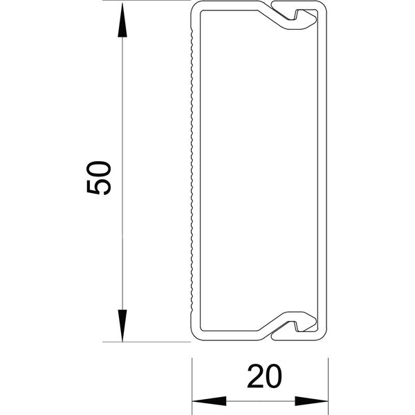 WDK20050CW Wall trunking system with base perforation 20x50x2000 image 2