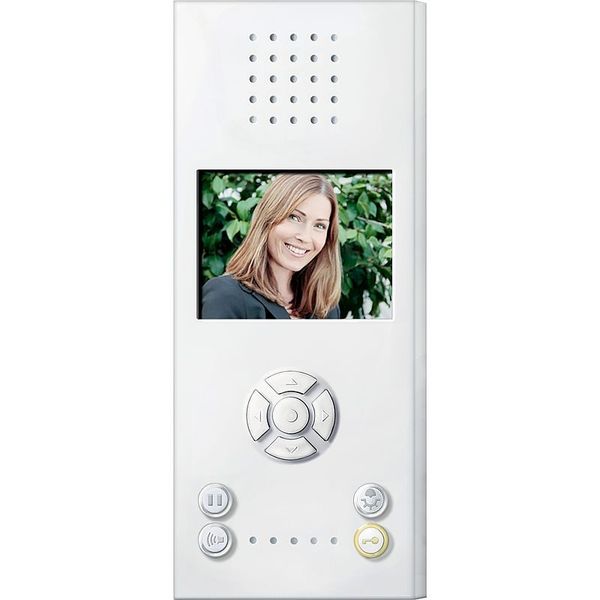 Video hands-free station Color, active white glossy, System M image 1