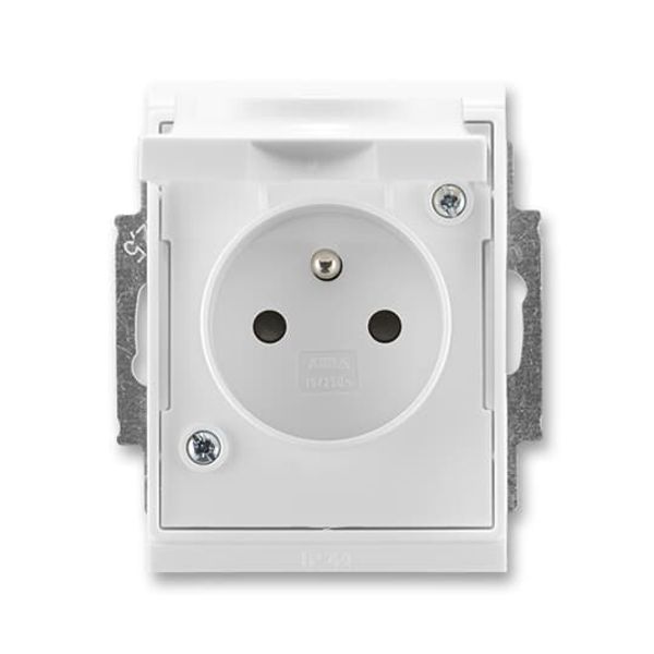 5598-2069 B Double socket outlet with earthing pins, with hinged lids, IP 44, for multiple mounting, with surge protection image 2
