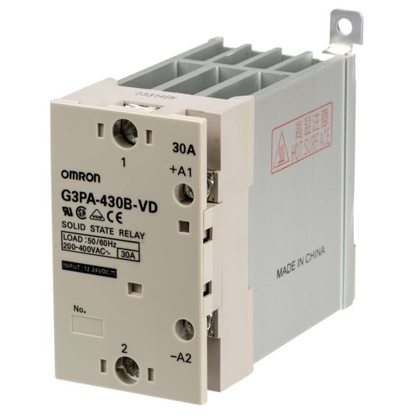 Solid state relay, DIN rail/surface mounting, 1-pole, 30 A, 440 VAC ma G3PA1063M image 3