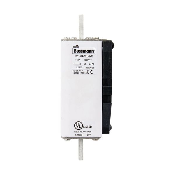 Fuse-link, high speed, 160 A, DC 1500 V, 1XL, 51 x 189 mm, gPV, IEC, UL, with indicator, bolted image 17