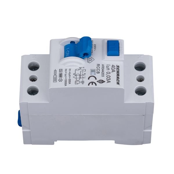 Residual Current Circuit Breaker 10kA, 40A, 2-pole, 30mA, F image 4