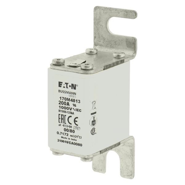 Fuse-link, high speed, 63 A, AC 1000 V, size 00, 30 x 47 x 98 mm, aR, DIN, IEC, single indicator image 5