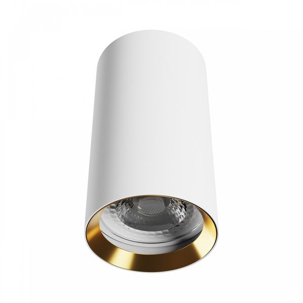 CHLOE VARIOSA GU10 SURFACE MOUNTED GU10 230V IP20 55x100MM WHITE / GOLD ROUND image 1