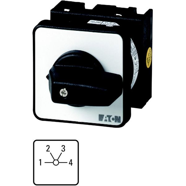 Step switches, T0, 20 A, centre mounting, 2 contact unit(s), Contacts: 4, 60 °, maintained, Without 0 (Off) position, 1-4, Design number 8231 image 2