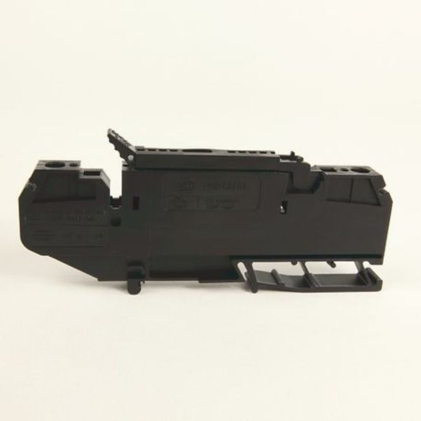 Allen-Bradley, 1492-RAFB4, Spring Clamp Terminal Block, One-Circuit Fuse Block (1/4 x 1 1/4 Fuses), 4 mm (# 22 AWG - # 10 AWG) or 2.5 mm (# 22 AWG - # 12 AWG), Standard Feedthrough, Black (Standard), image 1