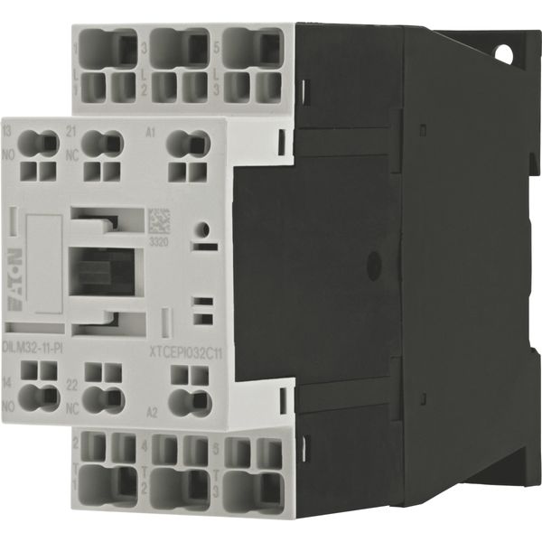 Contactor, 3 pole, 380 V 400 V 15 kW, 1 N/O, 1 NC, 42 V 50 Hz, 48 V 60 Hz, AC operation, Push in terminals image 4
