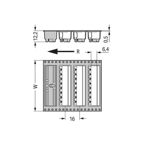 THR male header 1.2 x 1.2 mm solder pin angled black image 3