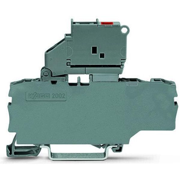 2002-1711/1000-541 3-conductor fuse terminal block; with pivoting fuse holder; with end plate image 2