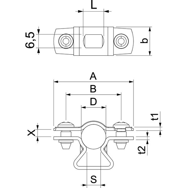 ASL 733 12 G Distance saddle with slot 10-12mm image 2