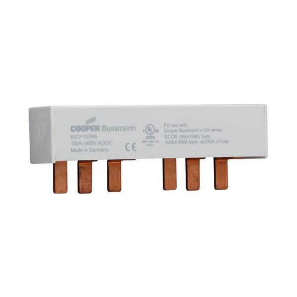 BUSBAR, low voltage, 100 A, AC 600 V, DC 600 V, 23 x 37 x 159 mm, 9P, UL image 11