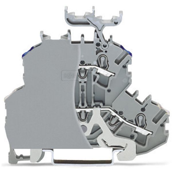 Double-deck terminal block Shield/through terminal block with end plat image 1