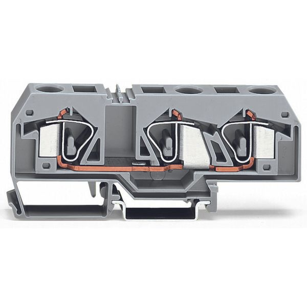 3-conductor through terminal block 16 mm² center marking blue image 1