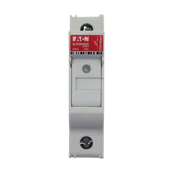 Fuse-holder, LV, 32 A, AC 690 V, 10 x 38 mm, 1P+N, UL, IEC, indicating, DIN rail mount image 37