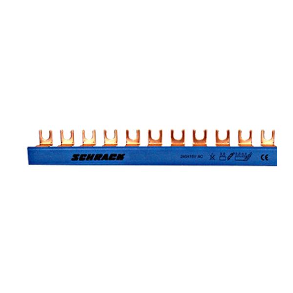 C-Busbar 1-pole, neutral conductor, 10mmý, blue, 1m image 1