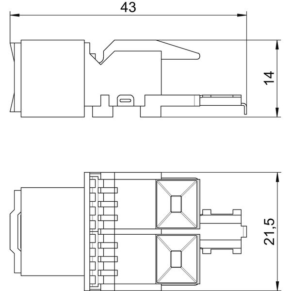 ASM-C6 Connection module Cat. 6 unscreened image 2