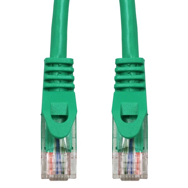 Patchcord RJ45 unshielded, Cat.5e, PVC, green, 3.0m image 1