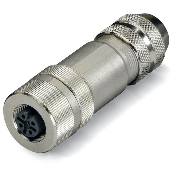 Fitted pluggable connector 8-pole M12 socket, straight image 3