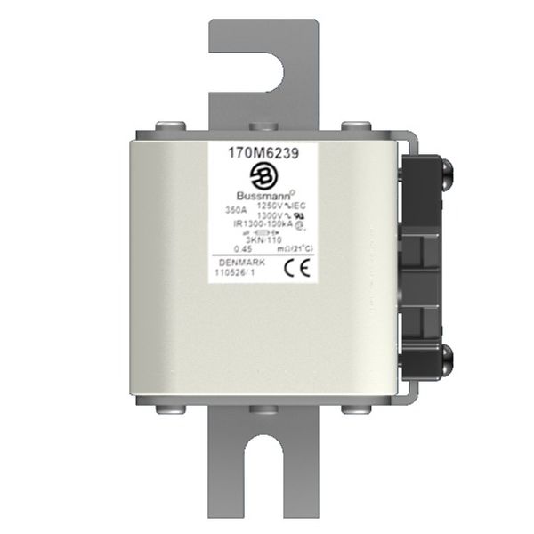 Fuse-link, high speed, 350 A, AC 1250 V, size 3, 76 x 92 x 139 mm, aR, DIN, IEC, single indicator image 4