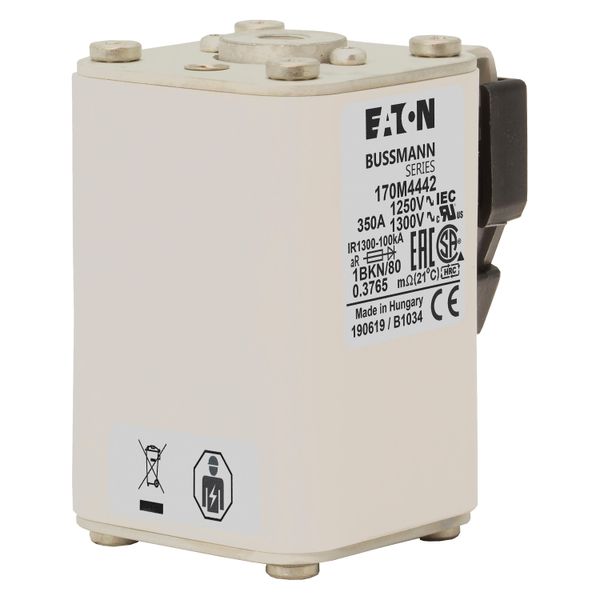 Fuse-link, high speed, 350 A, AC 1250 V, size 1, 53 x 69 x 80 mm, aR, IEC, UL, single indicator image 26