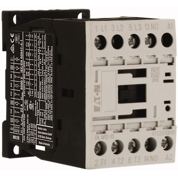 Contactor, 3 pole, 380 V 400 V 5.5 kW, 1 N/O, 208 V 60 Hz, AC operation, Screw terminals image 4
