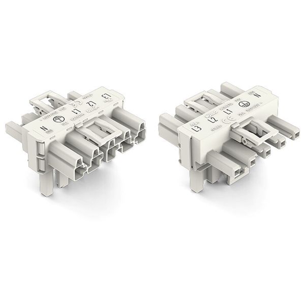 T-distribution connector 5-pole Cod. A white image 2