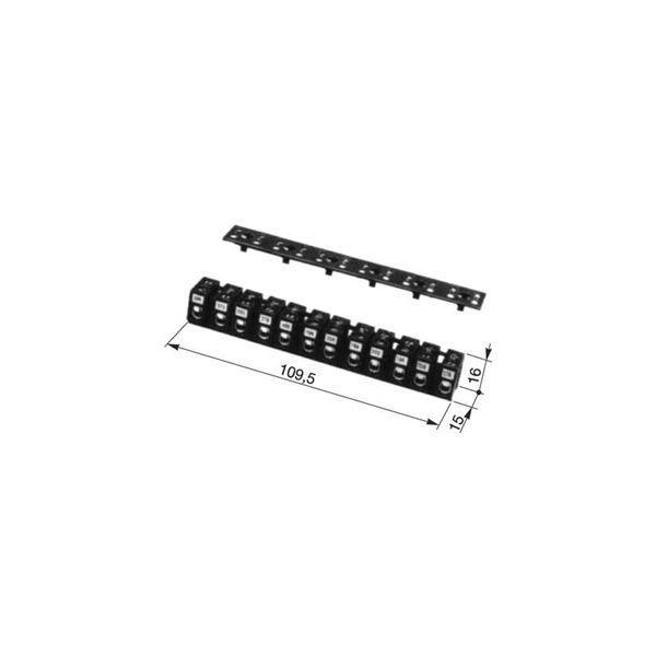 SPECIFIC TERMINAL BLOCKS, 25.5X15X16MM, DIN RAIL MOUNT,  MP4/3 image 1