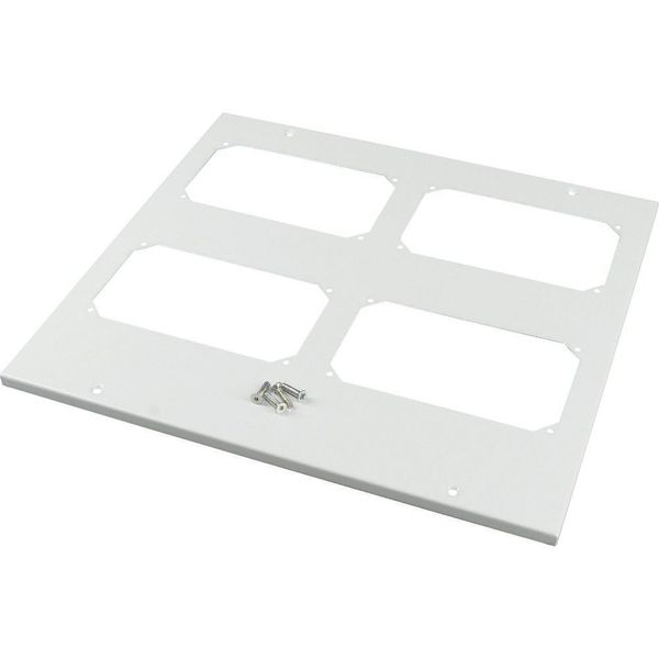Top plate, F3A-flanges for WxD=800x800mm, IP55, grey image 4