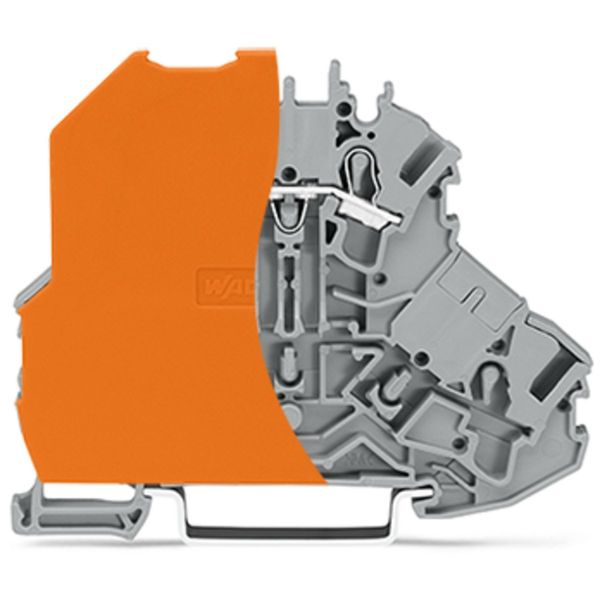 Double-deck terminal block orange separator L gray image 2