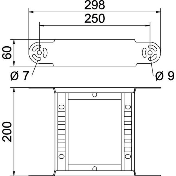 LGBE 620 FT Adjustable bend element for cable ladder 60x200 image 2