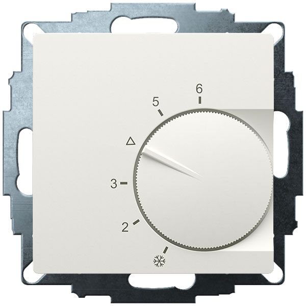 UP room controller, RAL9010 matt 55x55, 5-30C, AC 230V, 1 changeover contact, 10A/5A image 1