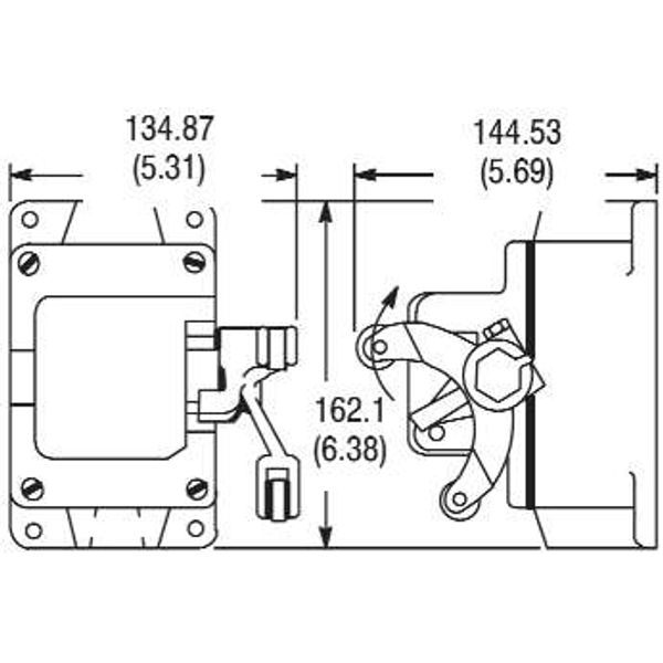 Allen-Bradley 801-CMC144 General Purpose Limit Switch, NEMA 14 Housing Style, Fork Lever, 1 NOC & 3 NCC, Slow Action Maintained, NEMA 4 Enclosure, 144, 31.15N (7.0lbs), Maintained, Not Applicable(for Fork/ Stro), 31.8 mm (1.25in) image 1