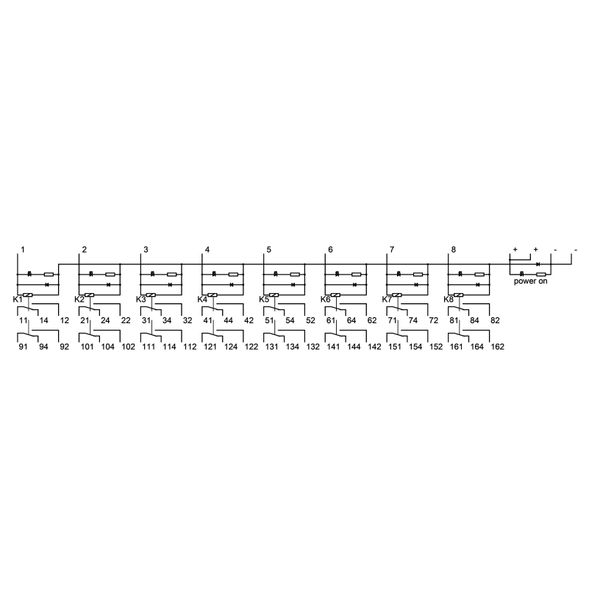 Relay module (8x) 24V DC/8A, each with 2CO, DIN-rail image 3