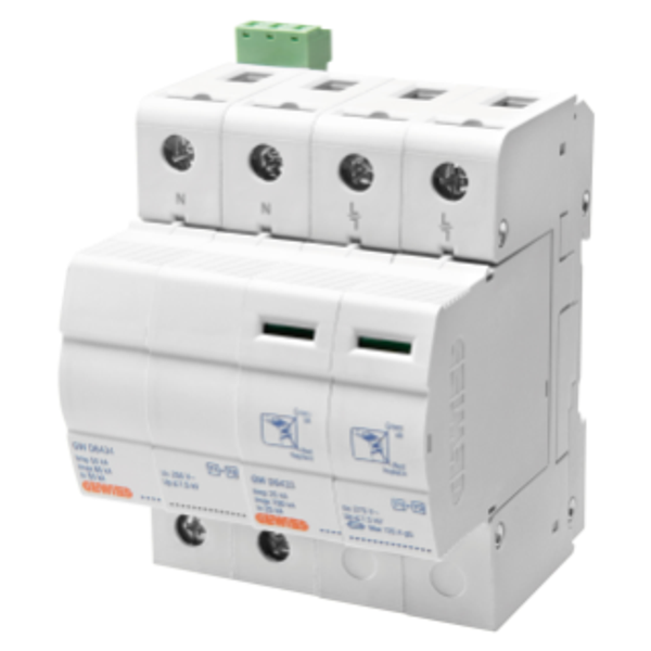 LST - SURGE PROTECTIVE DEVICE - 1P+N 25KA - TYPE 1+2 - 4 MODULES image 1