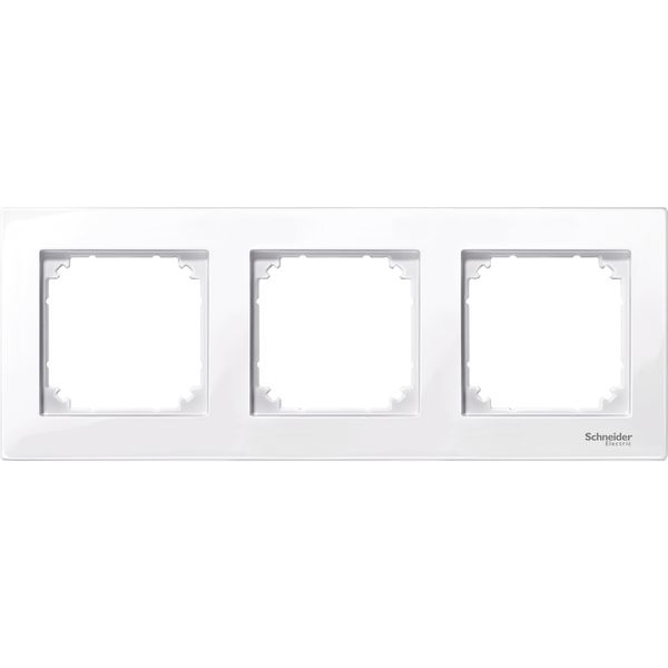 M-PLAN frame, 3-gang, active white, glossy image 3