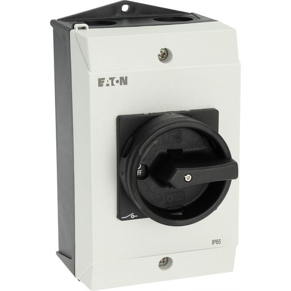 Safety switch, P1, 25 A, 3 pole, 1 N/O, 1 N/C, STOP function, With black rotary handle and locking ring, Lockable in position 0 with cover interlock, image 40