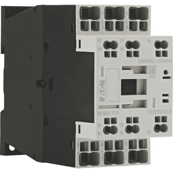 Contactor, 3 pole, 380 V 400 V 15 kW, 1 N/O, 1 NC, 110 V 50 Hz, 120 V 60 Hz, AC operation, Push in terminals image 16