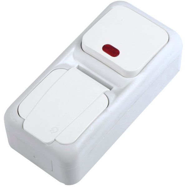 Palmiye White Il Switch - Ver Earth Socket QC CP image 1