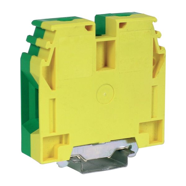 Screw terminal block 70mm2,1-level, earth connection, for TH35 rail image 1